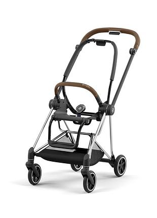 Шасі cybex mios chrome brown хром з коричневою ручкою та бампером