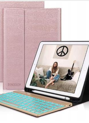 Защитный чехол-книжка dingrich с bluetooth клавиатурой samsung galaxy tab a 10.1 дюйма [sm-t510/t515]