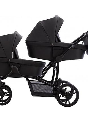 Коляска 2в1 для двійні bebetto b 42 simply pro 24 чорний