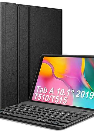 Защитный чехол-книжка dingrich с bluetooth клавиатурой samsung galaxy tab a 10.1 дюйма [sm-t510/t515/t517]