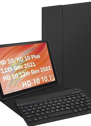 Чехол с клавиатурой для планшета kindle fire hd hd 10/hd 10 plus (11-го поколения 2021/13-го поколения 2023) 10.1"