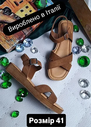 Bella vita оригінал коричневі замшеві сандалії на невеликій платформі вироблені в італії