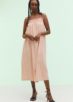 Сукня сарафан натуральний теракотовий h&m р