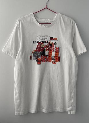 Оригінальна футболка nike just do it graphic tee білого кольору