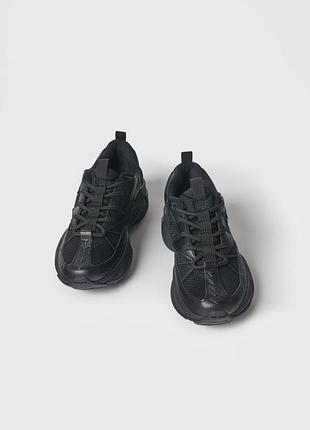 Нові стильні чорні кросівки zara 30р. і 31р. для дівчинки зара кроссовки девочке