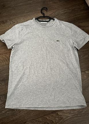 Сіра меланжева футболка lacoste