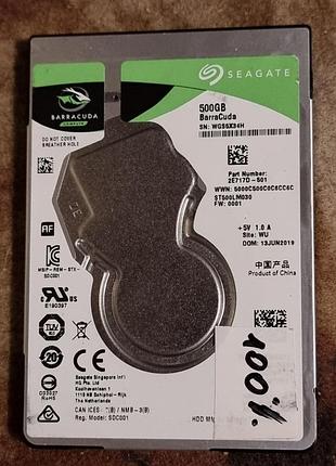 100% hdd 2.5 500 гб seagate barracuda compute 128mb 5400 106/109 жорсткий диск st500lm030-2e717d сигейт