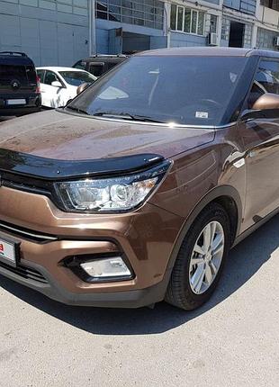 Дефлектор капота (eurocap) для ssangyong tivoli 2015- гг