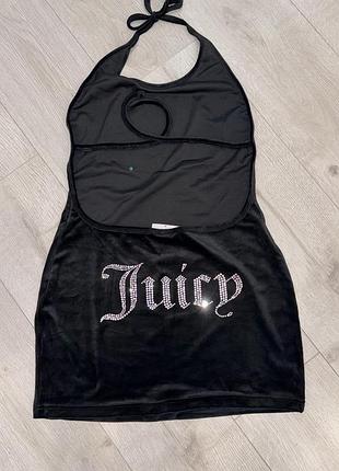 Juicy couture сукня з відкритою спиною зі стразами джусі кутюр плаття