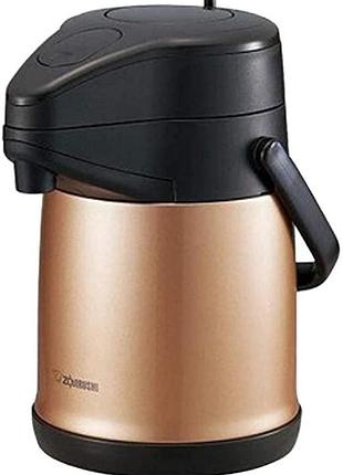 Термос zojirushi sr-cc22nz 2.2 л (с помпой) цвет золото