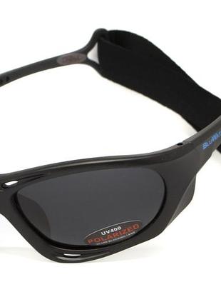 Очки поляризационные bluwater hydro polarized (dark gray) anti-fog, черные линзы в черной оправе