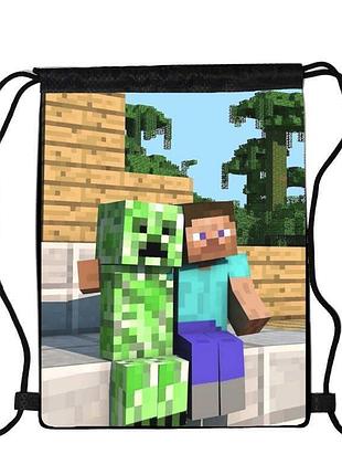 Сумка для обуви майнкрафт (minecraft 0011), 410 х 300 мм