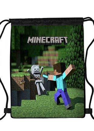 Сумка для обуви майнкрафт (minecraft 0012), 410 х 300 мм
