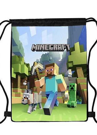 Сумка для обуви майнкрафт (minecraft 0013), 410 х 300 мм