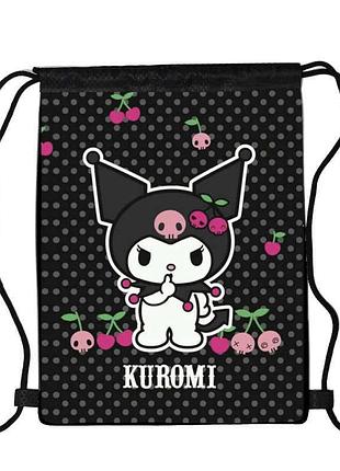 Сумка для взуття куромі хеллоу кітті (kuromi hello kitty 06), 410 х 300 мм