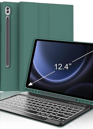 Фірмовий чохол-клавіатура для samsung galaxy tab s10+ /s9+ plus /tab s9 fe+12.4 дюй sm-x810/sm-x816b/sm-x818u/sm-x616b 2023