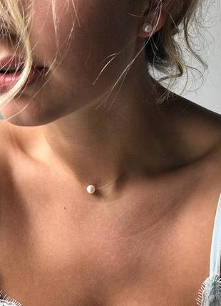 Колье виноградник с речным жемчугом