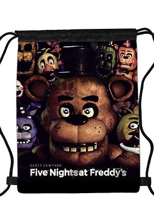 Сумка для обуви фнаф пять ночей с фредди (five nights at freddy's fnaf 02), 410 х 300 мм