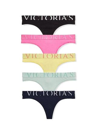 Набір трусів трусиків жіночих з логотипом широка резинка с s victoria’s secret оригінал