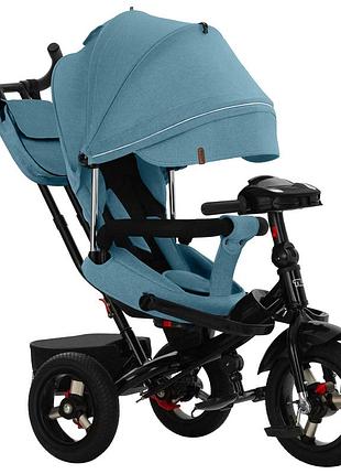 Детский трехколесный велосипед - коляска на надувных колесах tilly impulse t-386 (с поворотом сиденья на 360)
