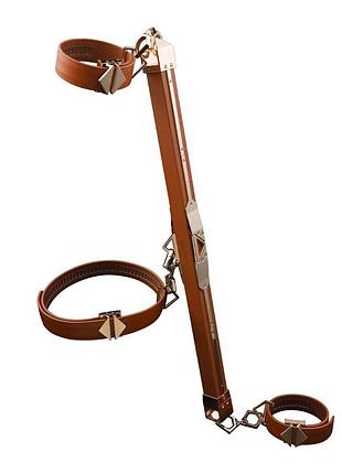 Фиксатор-распорка lockink adjustable spreader bar set - brown 3