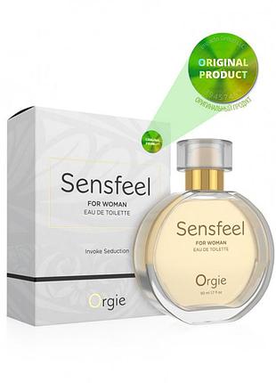 Женская туалетная вода sensfeel + афродизиак по уникальной технологии, 50 мл.