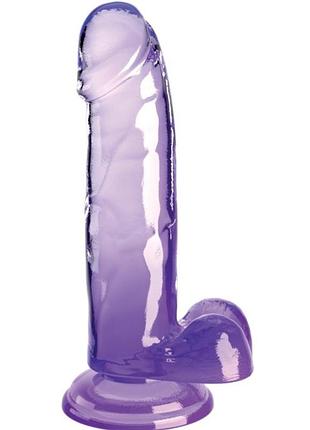 Фаллоимитатор pipedream king cock clear 7" purple, 19х4 см. 2