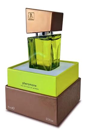 Духи с феромонами женские shiatsu pheromone fragrance women lime, 15 мл.