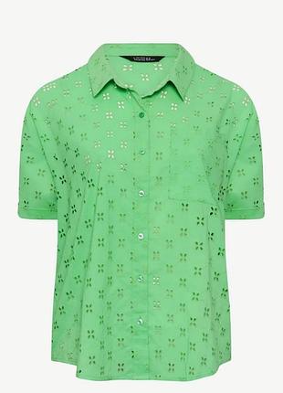 Котоновая женская рубашка прошва батал limited collection