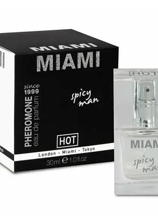 Парфуми з феромонами чоловічі hot pheromon parfum miami spicy man, 30 мл.