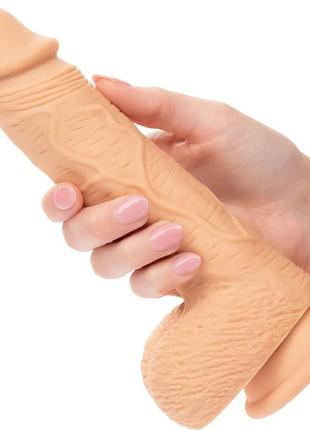 Фалоімітатор із силікону calexotics dual density silicone studs (flesh), 21,5х3,7 см. 7