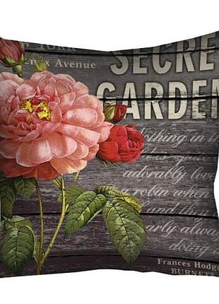 Подушка c принтом габардиновая secret garden 50x50 (5p_bot027)
