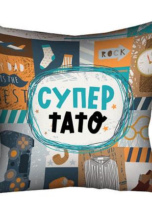 Подушка c принтом габардиновая супер-тато 50x50 см (5p_tat004)