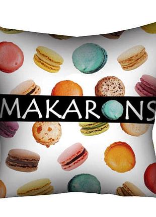 Подушка c принтом габардиновая makarons 40x40 (4p_swe029)