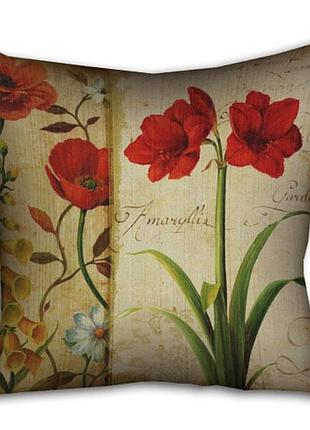 Подушка c принтом габардиновая amaryllis 30x30 (3p_pw044)