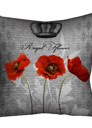 Подушка c принтом габардиновая royal flower 50x50 (5p_bot018)