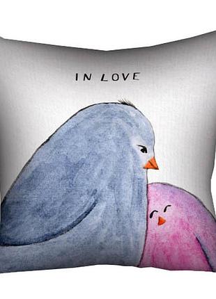 Подушка c принтом габардиновая in love 50x50 см (5p_19l014)
