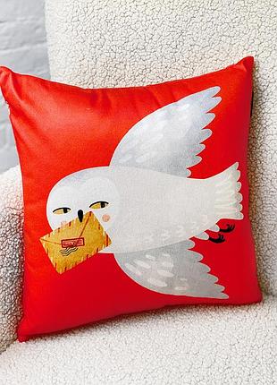 Подушка диванная с бархата вам лист 45x45 см (45bp_23ng015)