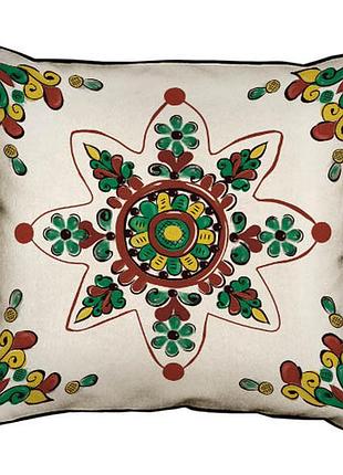 Подушка с мешковины квіткова зірка 45x45 см (45phb_tr007)