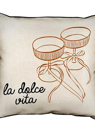 Подушка с мешковины la dolce vita 45x45 см (45phb_24s001)
