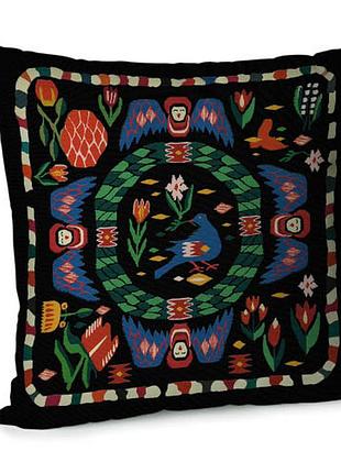 Подушка диванная с бархата під крилом 45x45 см (45bp_tr011)