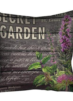 Подушка c принтом габардиновая secret garden 30x30 (3p_bot026)