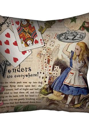 Подушка з принтом габардинова wonders are everywhere 30x30 (3p_won019)