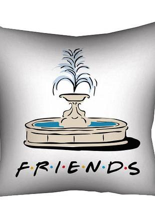 Подушка з принтом габардинова friends 40x40 см (4p_dr003)