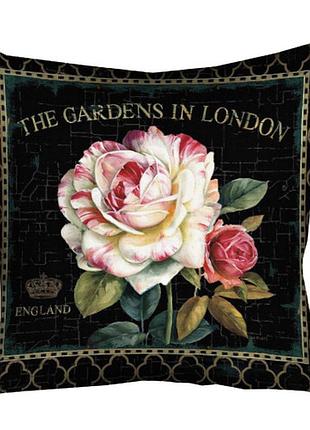 Подушка з принтом габардинова the gardens in london 30x30 (3p_8m042)