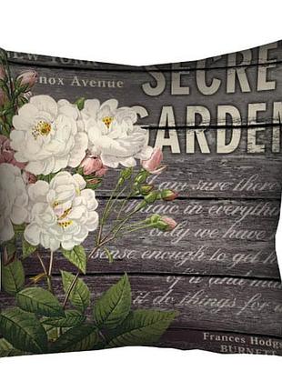 Подушка c принтом габардиновая secret garden 30x30 (3p_bot025)
