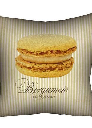 Подушка з принтом габардинова macaroons bergamote 30x30 (3p_swe015)