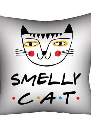 Подушка з принтом габардинова smelly cat 40x40 см (4p_dr013)