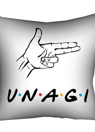 Подушка c принтом габардиновая unagi 30x30 см (3p_dr010)