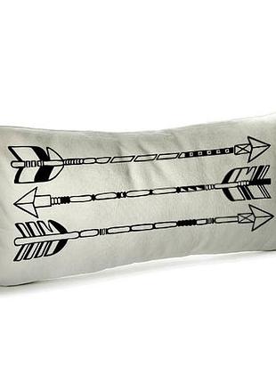 Подушка для дивана бархатная стрелы 50x24 см (52bp_tfl003)
